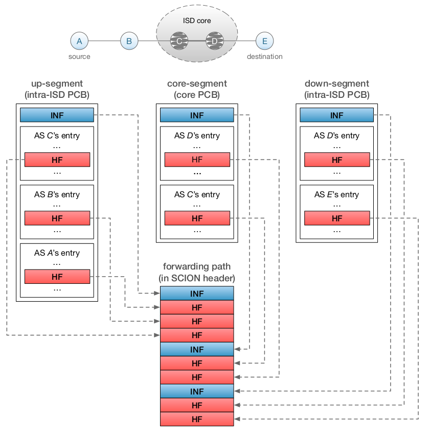forwarding path packet